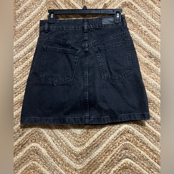 Mango MNG Women's Marion Black Denim Mini Skirt, Size S, Great Condition - Picture 3 of 9